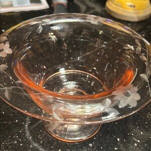 Elegant Floral Glass Bowl